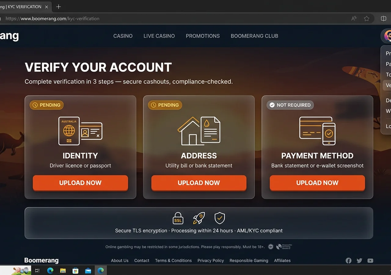 Account verification (KYC) – Boomerang